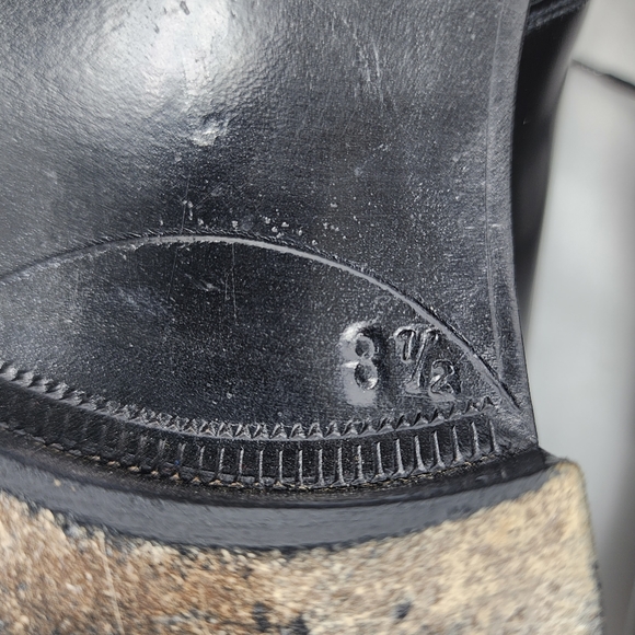 Prada Black Brushed Leather Oxford Men's Prada Size 8.5 US 9.5 Made in Italy - Picture 10 of 11